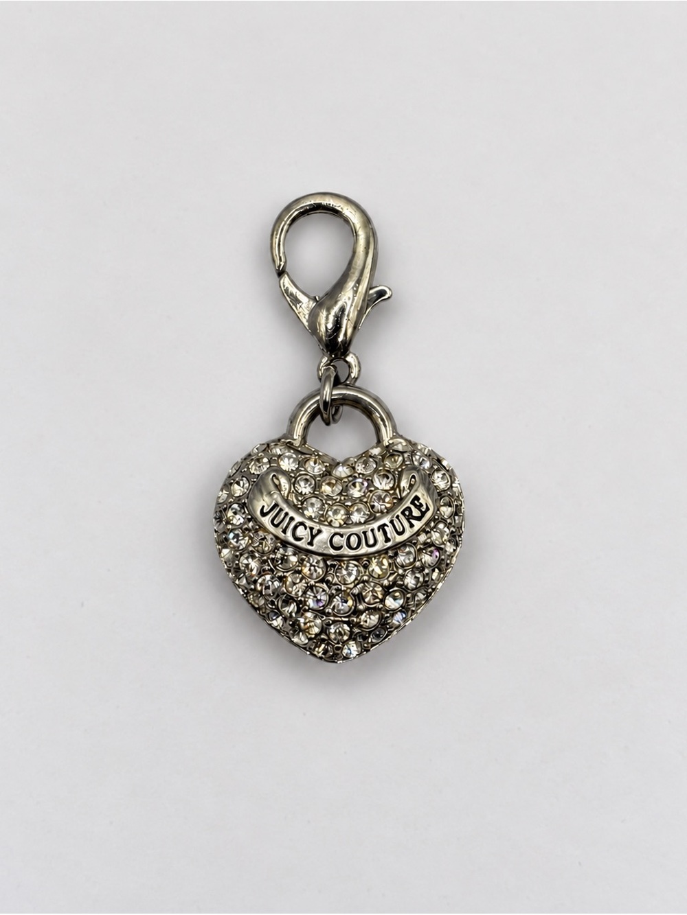 Juicy Couture Pavé Rhinestone Heart Clip-On Charm